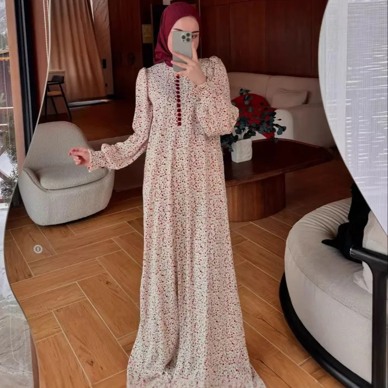 Spring Summer Women Maxi Dresses Casual Full Sleeve Floral Printed O-neck Woman Bohe Beach Party Long Dress Mujer Vestidos