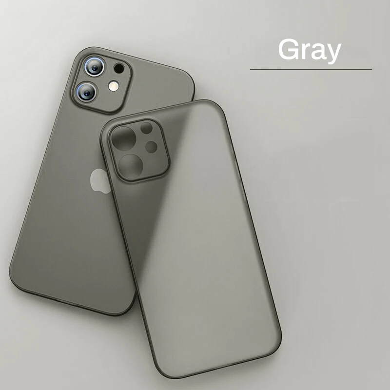 Für iPhone 11 12 13 14 15 16 17 Air Plus Pro Max Mini X Xr XsMax 0,2MM Dünne Schutzhülle Ultra Dünne Matte Handyhülle aus PP