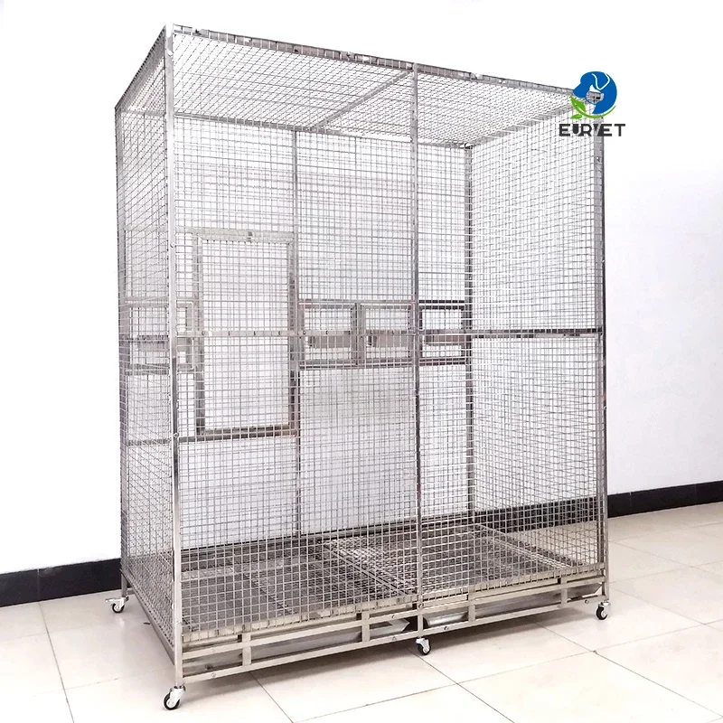 EUR VET Excellent Quality Pet Breeding Bird Parrot Cage Cheapest Veterinary Equipment Bird Cage For Clinic