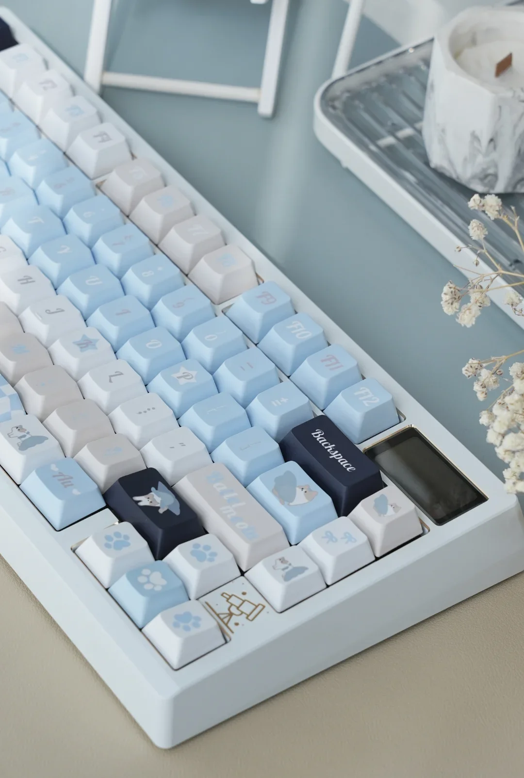 Keycap Original Design Cat Blue Elegant Cute Ballet Ragdoll Cat Spot