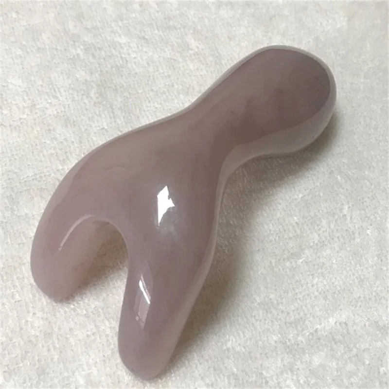 Natural Rose Quartz Stone Gua sha Face,Neck Body Gua Sha Board Massager