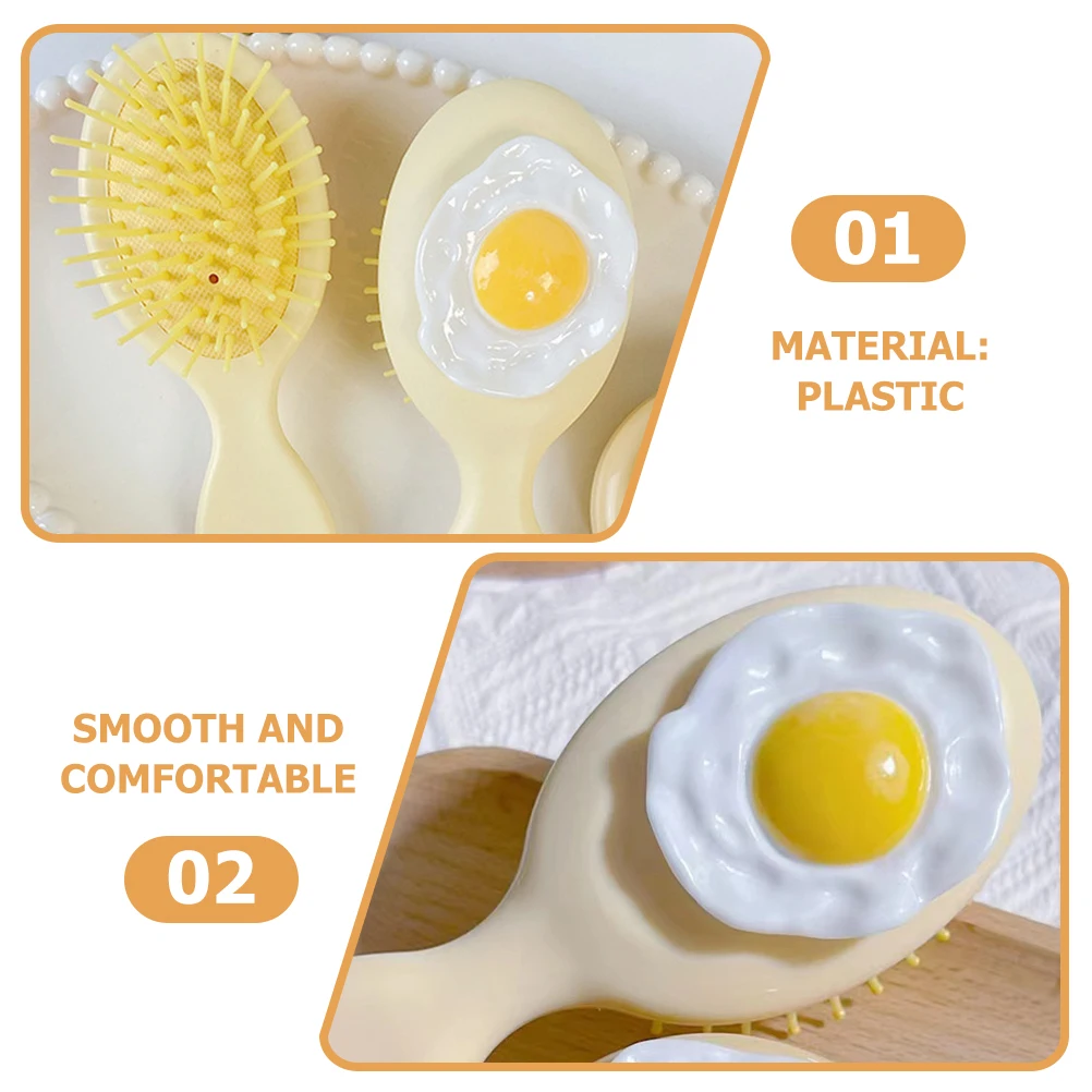 

Airbag Comb Portable Paddle Hair Brush Soft Smooth Shiny Women Detangling Massage Bristles Lightweight Compact Nonskid Handle