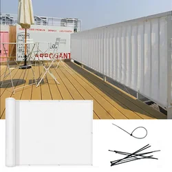 White HDPE Sunshade Net Balcony Privacy Screen Fence Windscreen Cover Fabric Shade Netting Anti-UV Patio Backyard Porch Railing