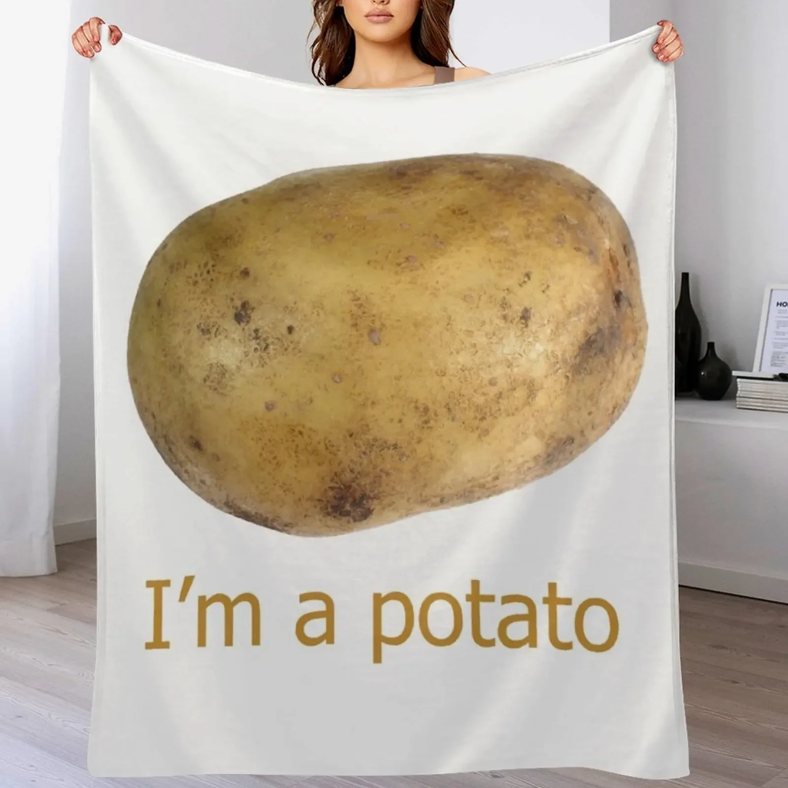 

I'm a potato Throw Blanket Extra Large Throw for sofa Bed linens Nap Blankets