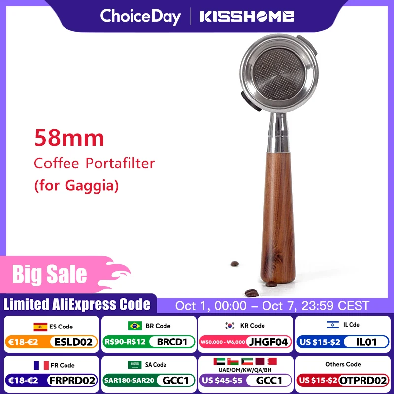 Coffee Bottomless Portafilter Naked 58MM For GAGGIA Classic Replacement Barista Espresso Maker Cafe Machines Accessories