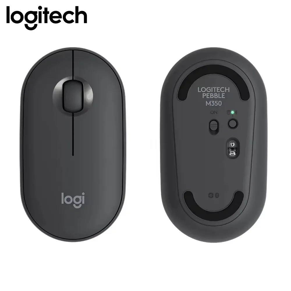 Logicool PEBBLE MOUSE2 ماوس بلوتوث لاسلكي، 4000 نقطة في البوصة مريح للاستخدام المكتبي لون الجرافيت #2