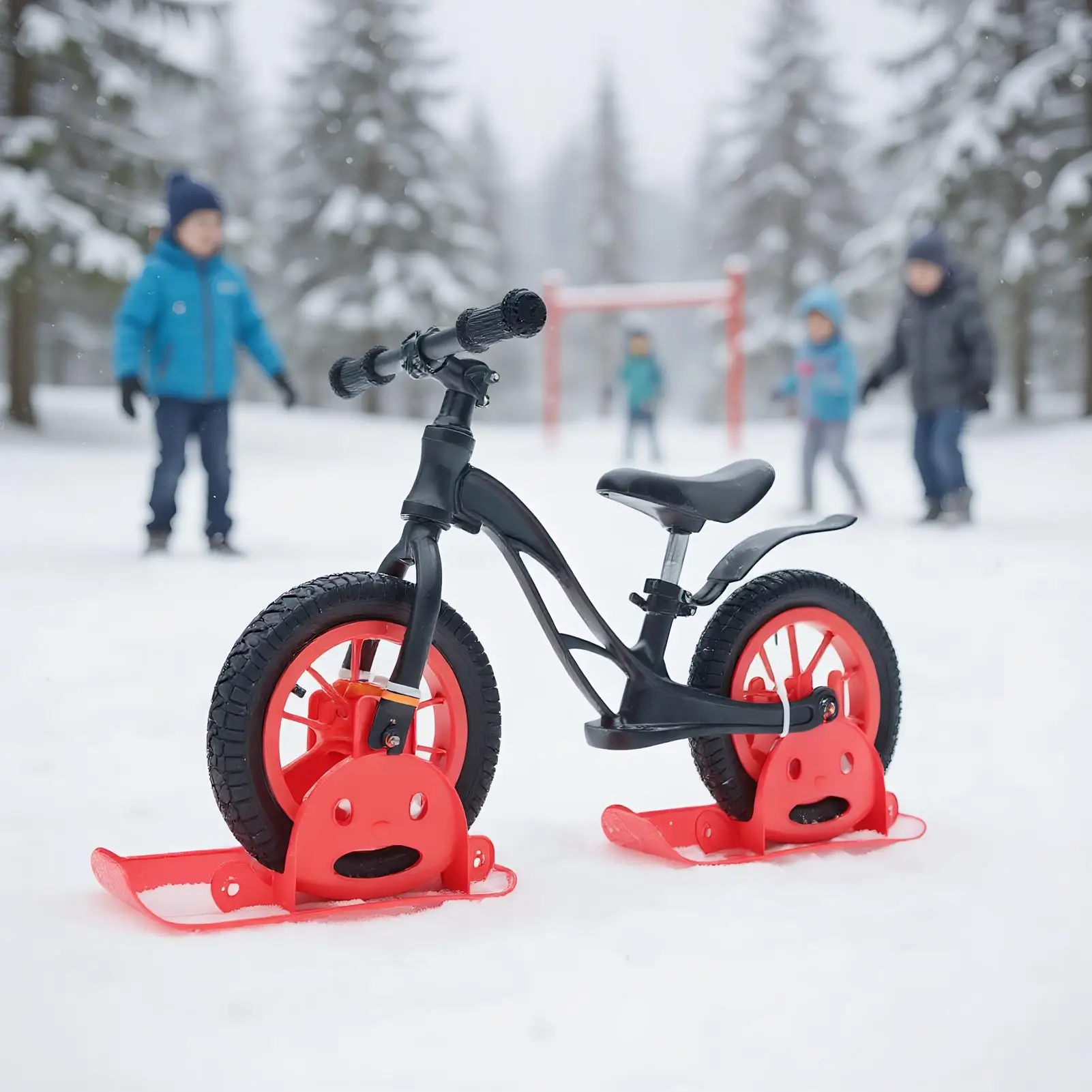 

Cycling Ski Sled 1 Pair Winter Snow Scooter Ski Stand Parking Rack Portable Attachment For Walker Golf Cart Road Mountain Riding