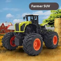 New Rc Car 1:16 Alloy Remote-Controlled Tractor Toy With Headlights Simulation Electric Farm Truck Toy Set Childtoys Gift