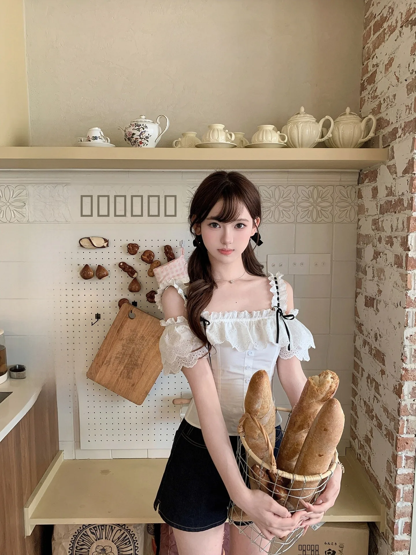 

Летний кружевной топ CrySweet Pure White с двойным слоем и рюшами, без бретелек, для женщин