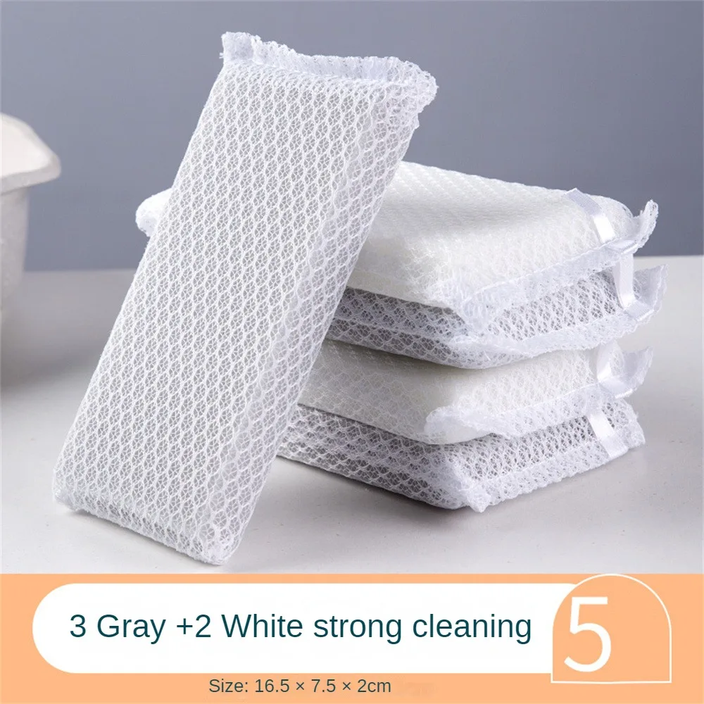 Sponge Wipe With Mesh Kitchen Cleaning Household Soft Easy Foaming Kitchen Accessories Cleaning Sponge Sponge Sponge Wipe