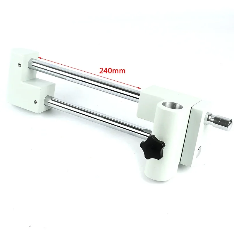 Double Boom Stand Dual Arms Industrial Zoom Trinocular Stereo Microscope Bracket 76mm Holder Microscopio Accessories