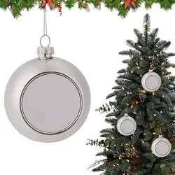 Christmas Sublimation Blank Pendants Christmas Ball Ornaments Heat Transfer Memorial Photo Ball For Christmas Trees Windows