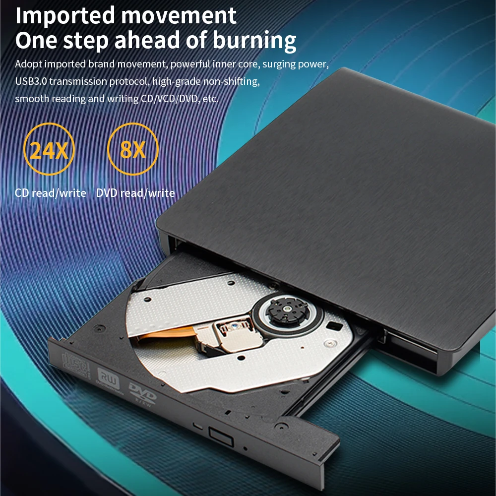 TISHIRC USB 3.0 tipo C esterno DVD RW CD Writer masterizzatore Drive lettore ottico compatibile per Laptop Desktop iMac