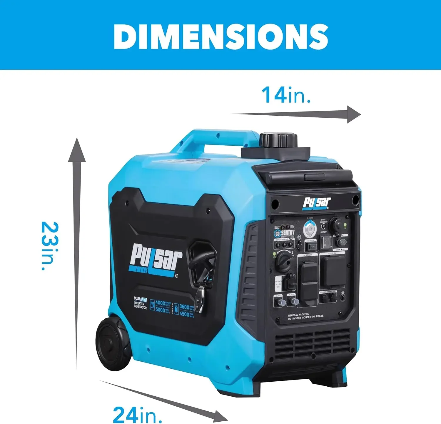[XMSJ-مخزون محدود، اشتر الآن! ]PG5000BiSRCO مولد عاكس محمول جاهز للوقود المزدوج 30A RV مع جهاز تحكم عن بعد