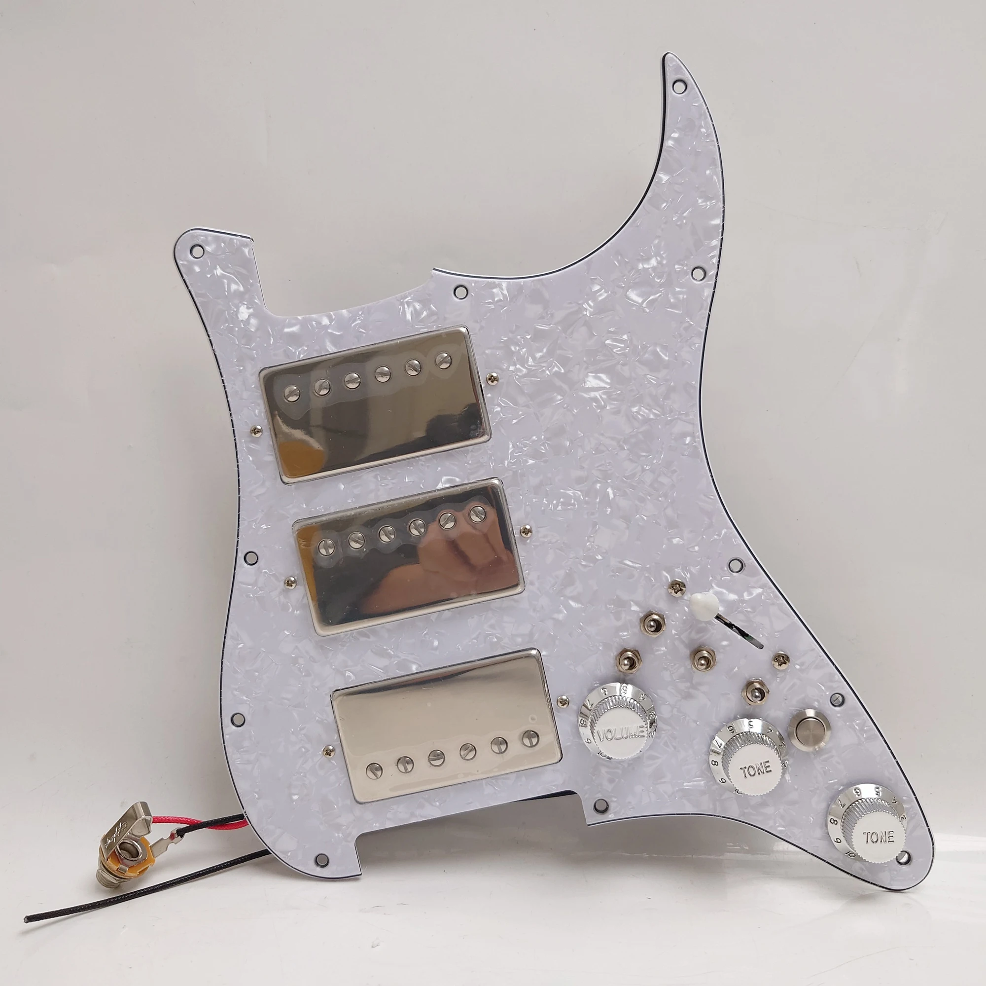 Guitar Prewired Loaded Pickguard with Coil Splitting Kill Switch HHH Alnico 5 Humbucker Pickups for American/Mexican ST Guitar