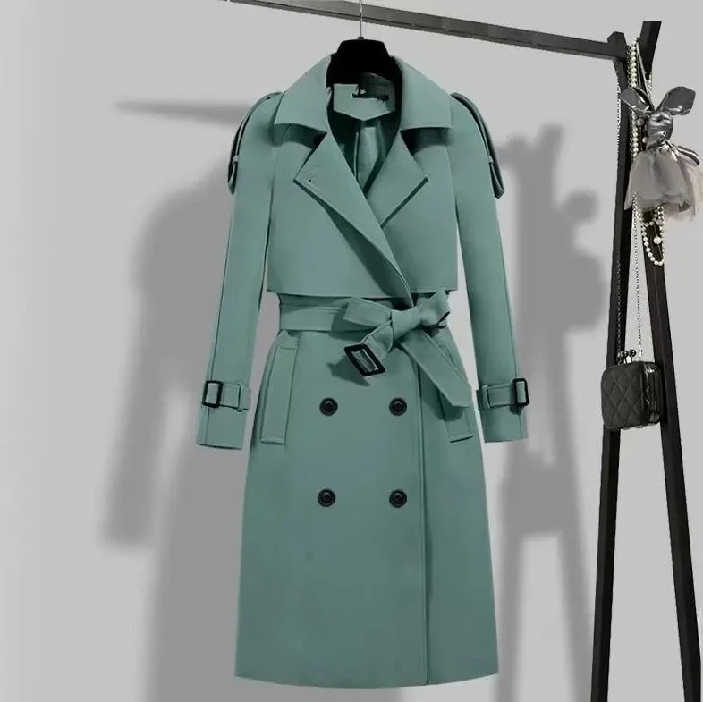 

Women's Mid-Length Coat Hot Sale Of Autumn Winter Korean Style Slim Fit Waist-Cinching Slimming Ladies Warm