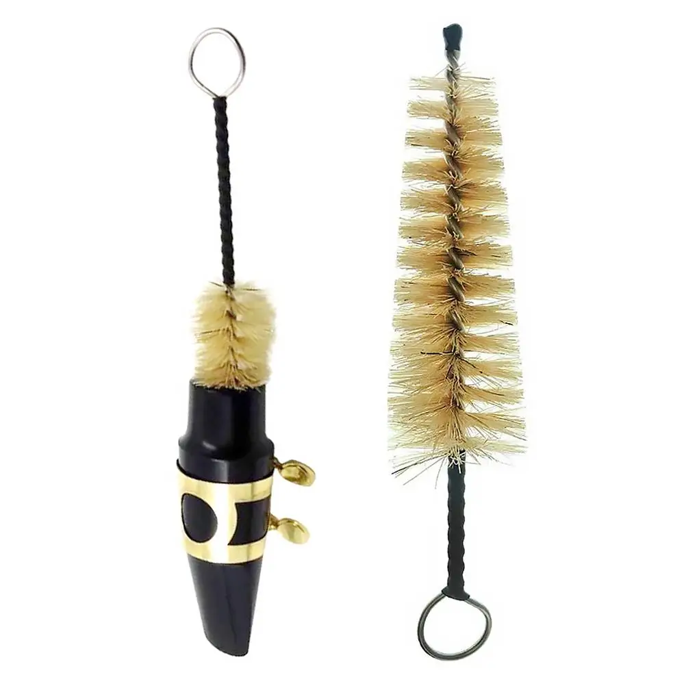 

Mouthpiece Cleaning Brush Alto Saxophone Kit Stainless Steel Long Bristle Cap Reed Replacement Musical Instrument Accessories