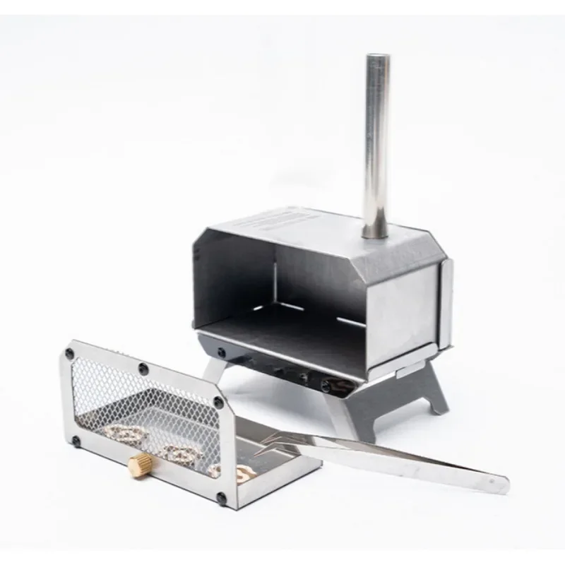 

Foldable mini wood stove portable outdoor camping aromatherapy burner tabletop incense burner high temperature burning