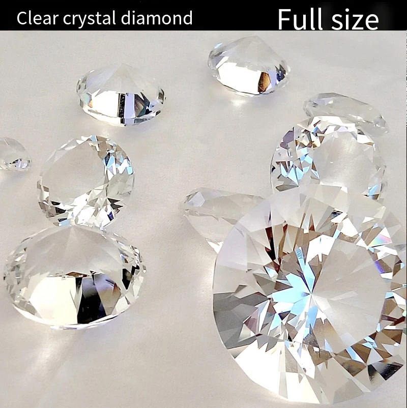1PC Clear Crystal Big Glass Diamond Party Large Romantic Diamond Decoration Proposal Home Decoration Ornaments Crafts Gifts