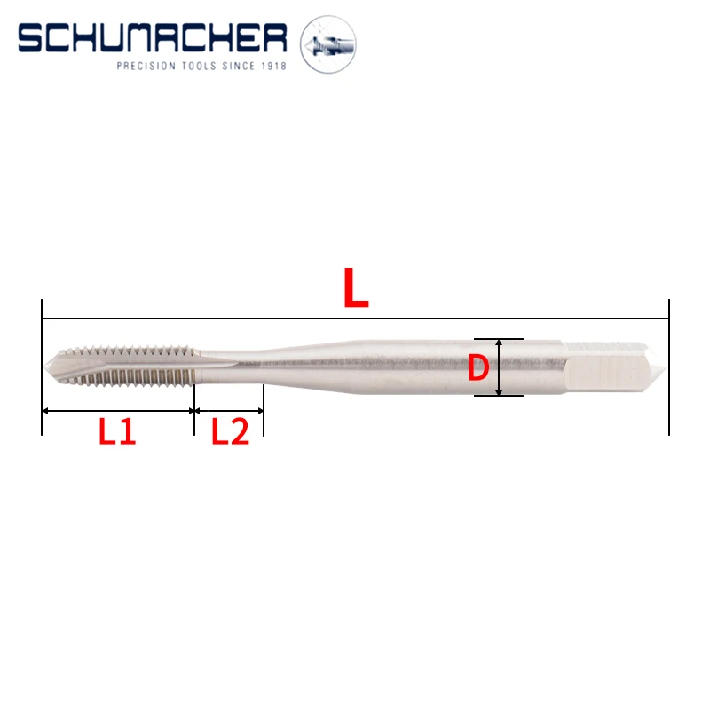

Машинный метчик SCHUMACHER без кольцевой пружины, немецкий оригинал, стандарт JIS, спиральный/конический, M3 M4 M5 M6 M8 M10 M12