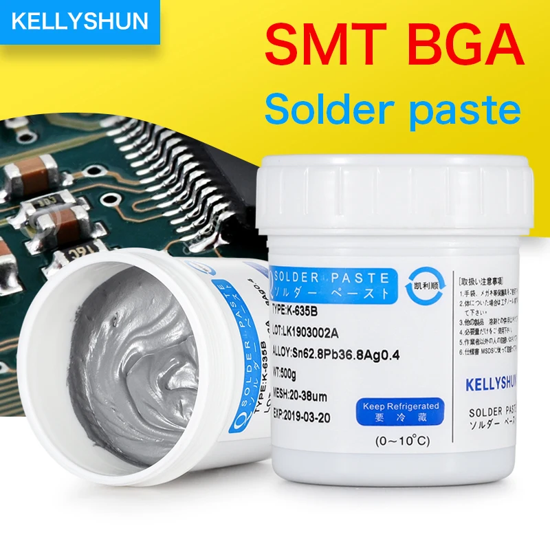 

Kellyshun Original Leaded Solder Paste Smt Patch Solder Paste Bga Phone Repair Welding Paste Medium Temperature 183℃