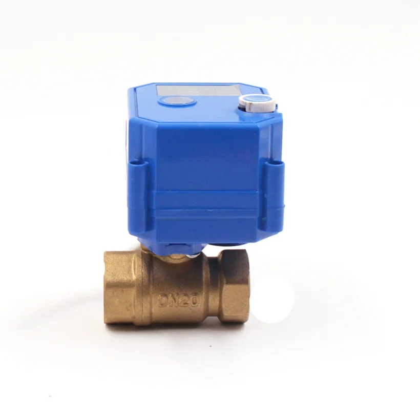 Brass Valve DN8 DN10 DN15 DN20 DN25 DN32 Electric actuator control ball valve with manual override function