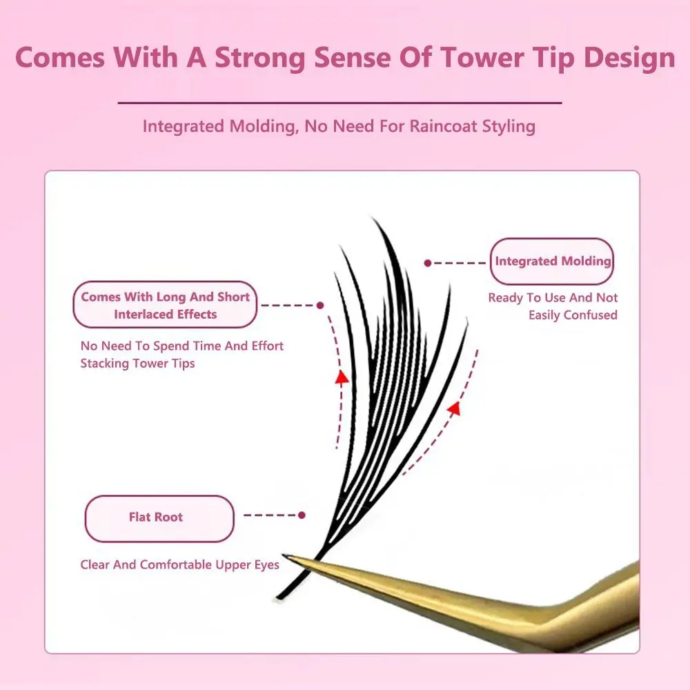 12-reihiges Cluster-Wimpern-Set, einzelne Cluster-Comic-Flügel, falsche Wimpern, C/D/CC Curl, Nerz-Wimpernverlängerungen, Augen-Make-up-Tools