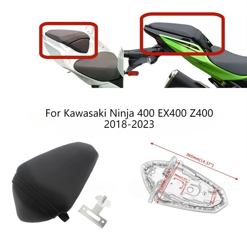 Motorcycle Rear Passenger Pillion Seat Cushion Rear passenger seat accessories For Kawasaki Ninja 400 EX400 Z400 2018-2023