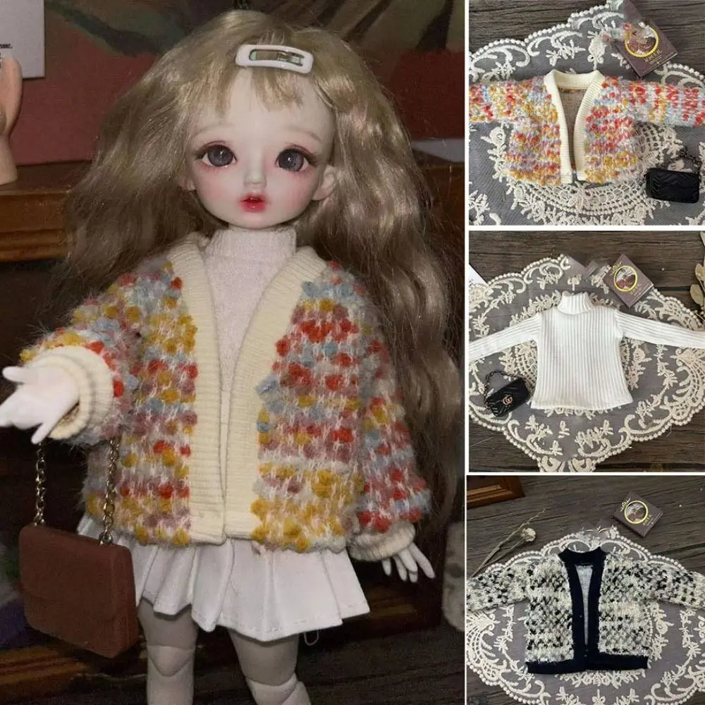 カジュアルウェアニットカーディガントップスエレガントなかわいい人形コートセーター DIY アクセサリーミニ 1/4 1/6 BJD 30/45 センチメートル人形