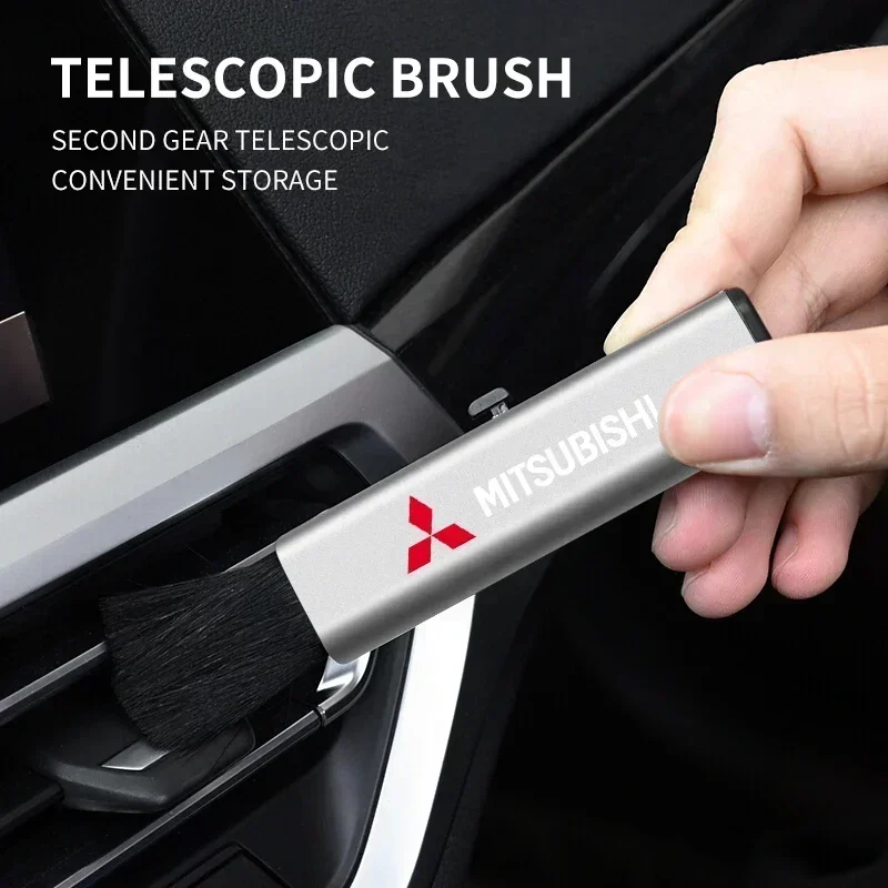 Car Universal Cleaning Care Soft Brush For Mitsubishi Logo ASX Outlander Lancer Pajero Eclipse Galant Mirage Styling Accessories