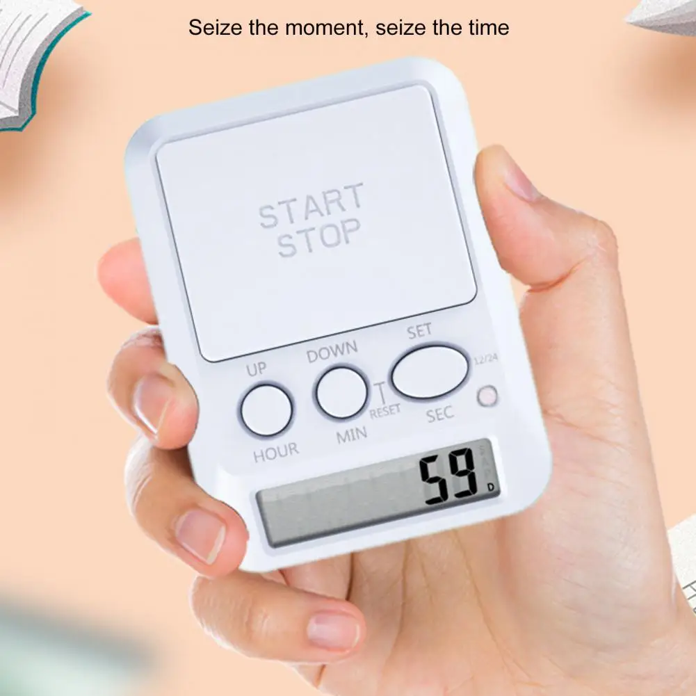 مؤقت إشعار مع مؤقت صفارة خفيفة مع صفارة خفيفة، ساعة مؤقت إلكترونية متعددة الوظائف لدراسة الكسر في صالة الألعاب الرياضية #5