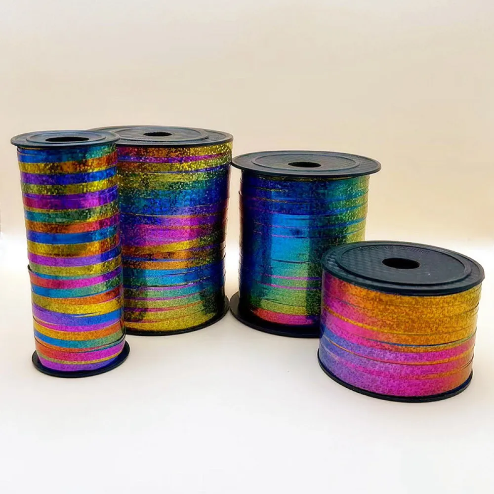 Laser Curling Ribbon Balloon String Wedding Decoration Birthday Party Festive Supplies Gift Wrapping Craft Decor