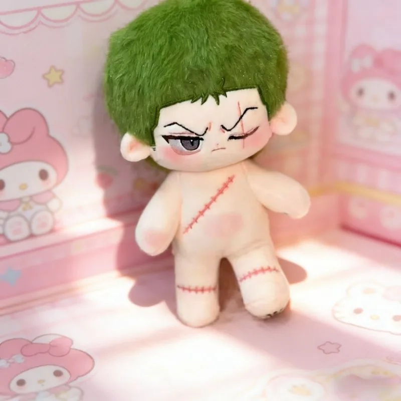 

One Piece Zoro 20cm Dress-Up Cotton Plush Doll, Cute Q Version Toy, Birthday Gift for Friends (No Clothes Included)