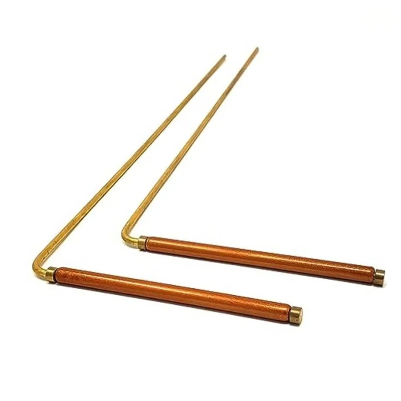 M16K-สําหรับสมบัติน้ําค้นหาเครื่องมือทองแดงเครื่องตรวจจับโลหะ Dowsing Rod 2 ชิ้น Divining Probing Rod