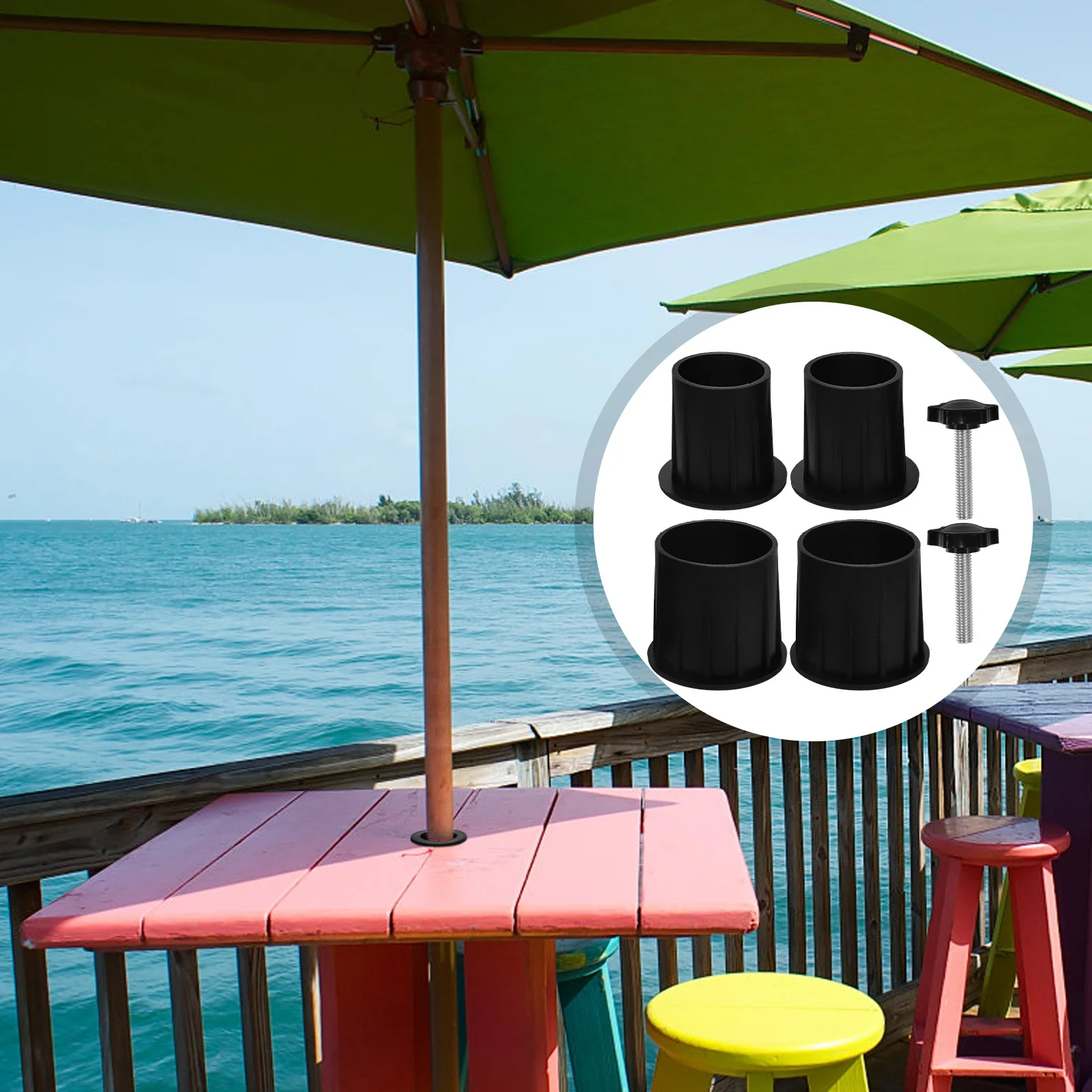 

1Set Umbrella Wedge Plug Silicone Patio Table Hole Accessories Easy Install Outdoor Parasol Stabilizer Prevent Scratches Dents