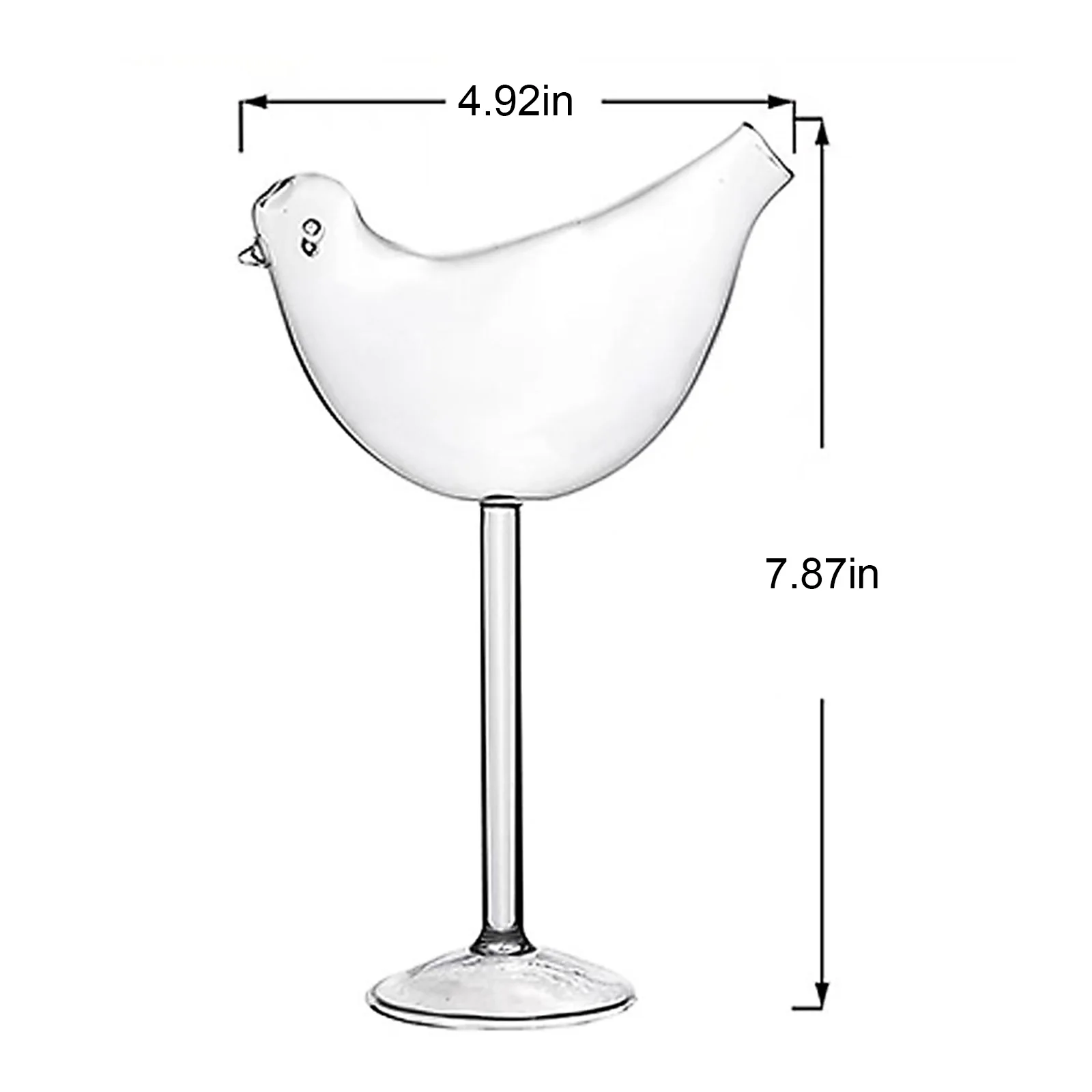 4Pcs Creative Birds Cocktail Glass Unique Clear Crystal Glasses Lovely Birds Drinking Bottle for Champagne/Mixed Drinks/Liquor view 5