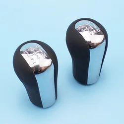 1PCS Chromed PU Leather 5 6 Speed MT Car Gear Shift Knob for TOYOTA Corolla Verso RAV4 Yaris  Gearshift Shifter Lever Stick
