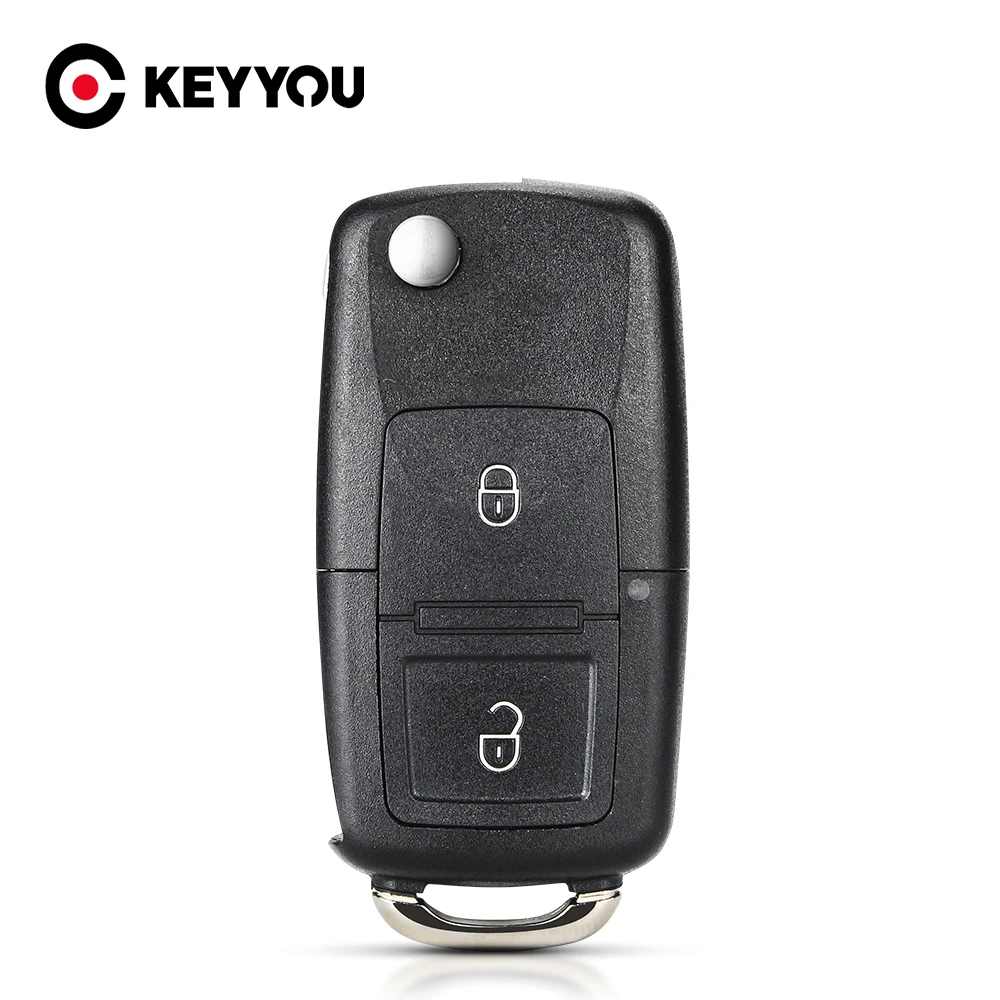 KEYYOU  20x 2 Buttons Flip Folding Remote Car Key Case FOB Shell For Vw For VOLKSWAGEN MK4 Seat Altea Alhambra Ibiza