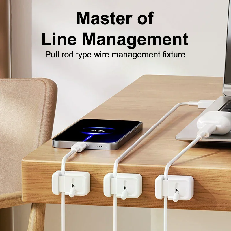 1/3pcs Cute Cable Clip Adhesive Wire Cord Holder Organizer Winder Desk Cable Fixed Storage For Home Office Car Cable Management