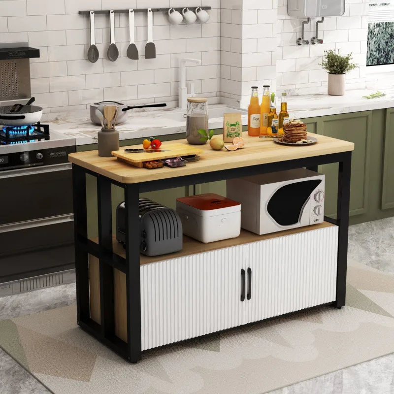 Kitchen shelf Floor-to-ceiling multi-layer vegetable cutting table Against the wall Multifunctional locker Household kitchen