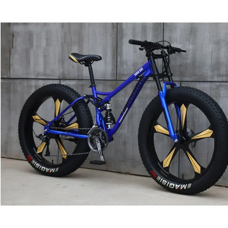 Popular New Beach Cruiser 24'' 26'' 4.0 New Design Mountain Bike Type Off-road Fat Tires Snow Mountain Bicycle