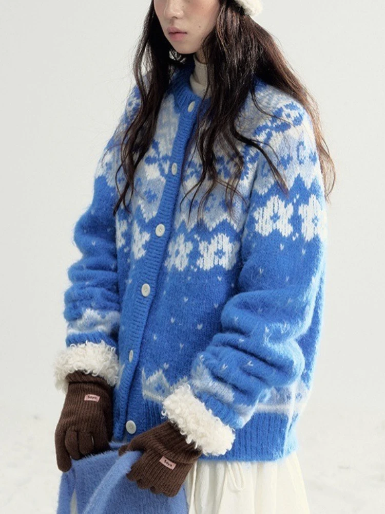 Korobov الشتاء النمط الفرنسي فيل آيلاند نمط س الرقبة واحدة الصدر سترة جاكار المرأة لاعبا #4