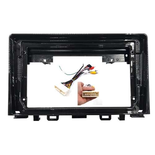 Imagen 2 del producto Marco estéreo de coche de 9 pulgadas para Kia Rio 2017, piezas de automóvil, Panel embellecedor Interior, marco de montaje de Panel de instrumentos, superventas
