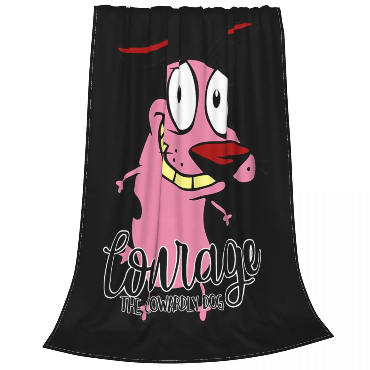 Lion Cowardly Dog Courage The Cartoon Ultra-Soft Micro Fleece Blanket Plush