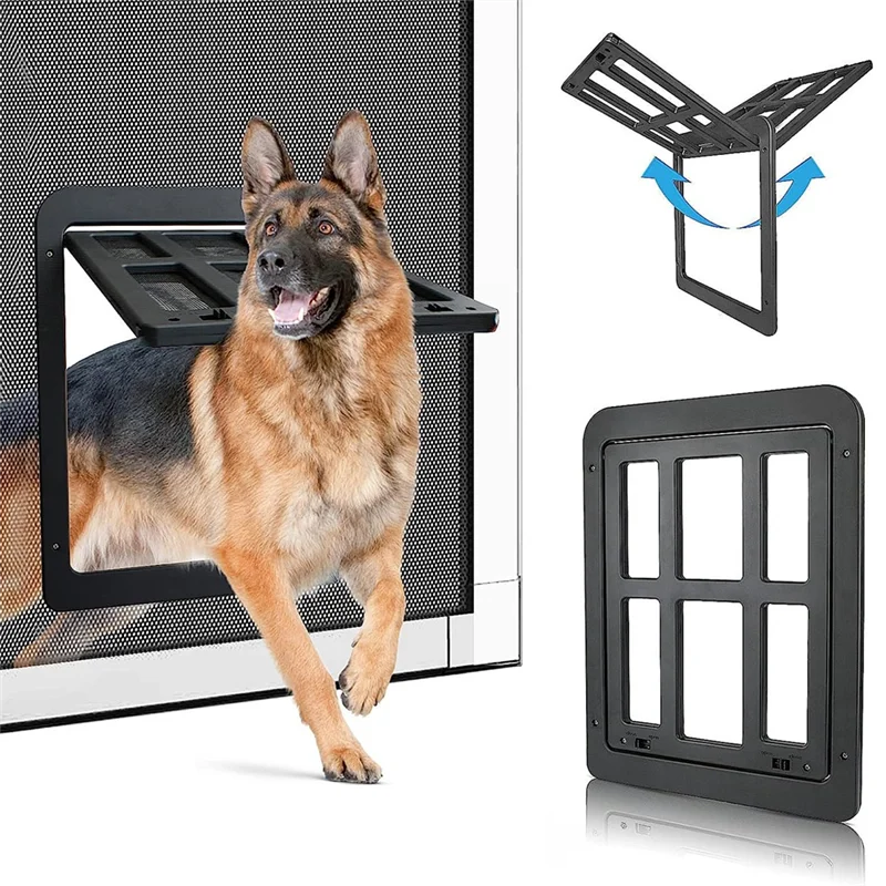 Pet Flap สําหรับ Fly Screen Dog Flap พร้อมแม่เหล็ก Cats Flap Fly Screen Door ติดตั้งง่ายสําหรับแมว/สุนัข