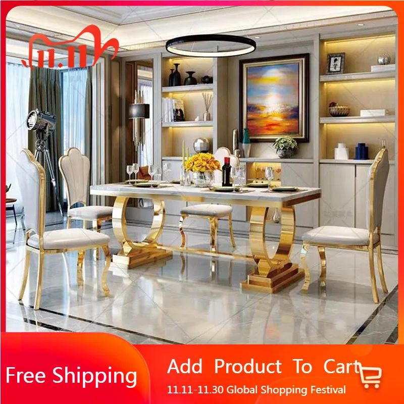 

Luxury Restaurant Dining Table Kitchen Extending Reception Service Dining Table Picnic Garden Mesas De Jantar Home Furniture