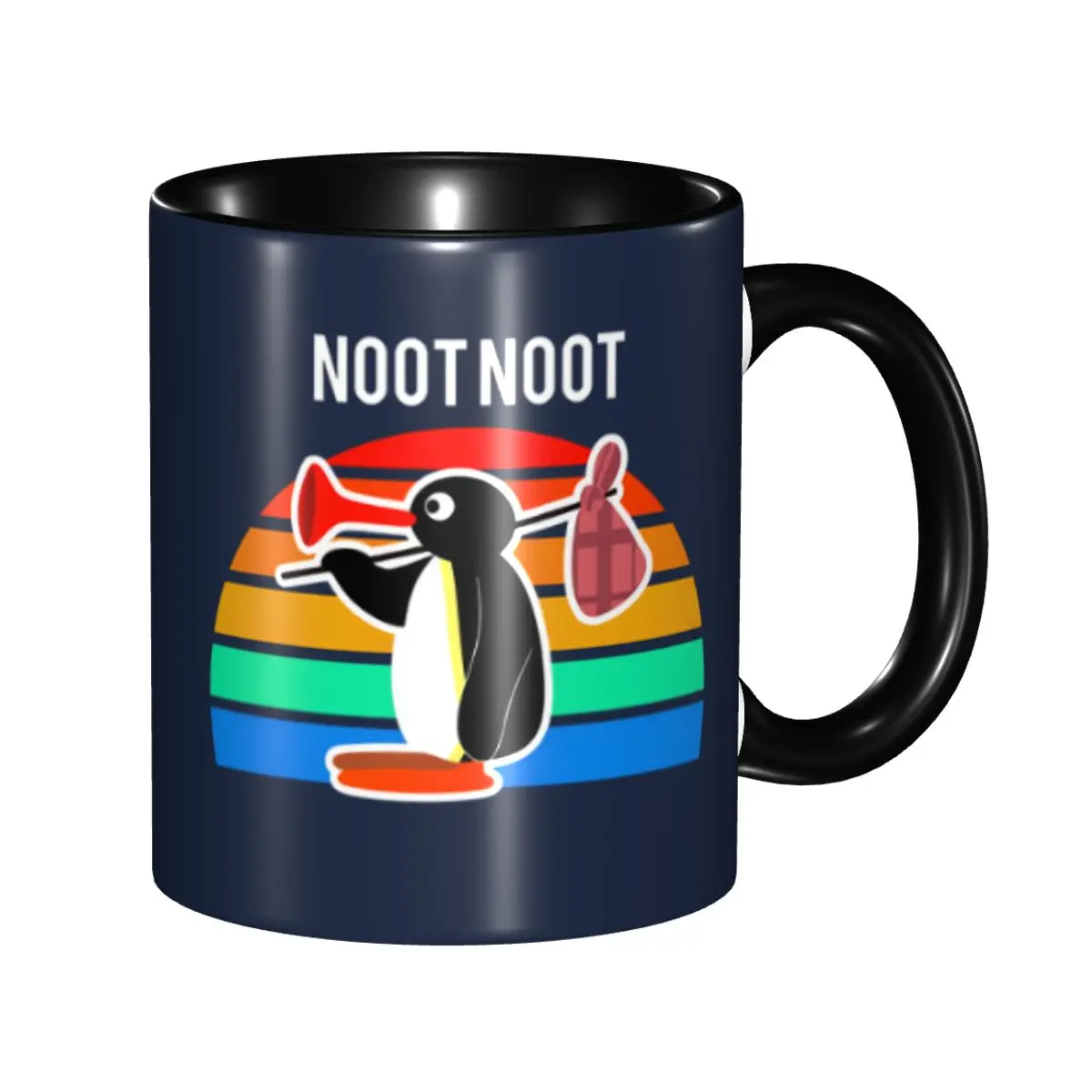 

Custom P-Pingus Coffee Mug DIY European-Style Animation Cute Cartoon Ceramic Milk Tea Mug