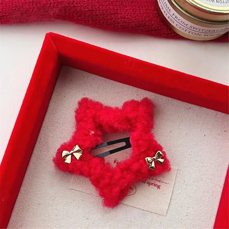 2/4/6PCS High Quality Material Fashion Sense Hairpin New Year Clothing Accessories Not Easy To Fade Side Clip Plush