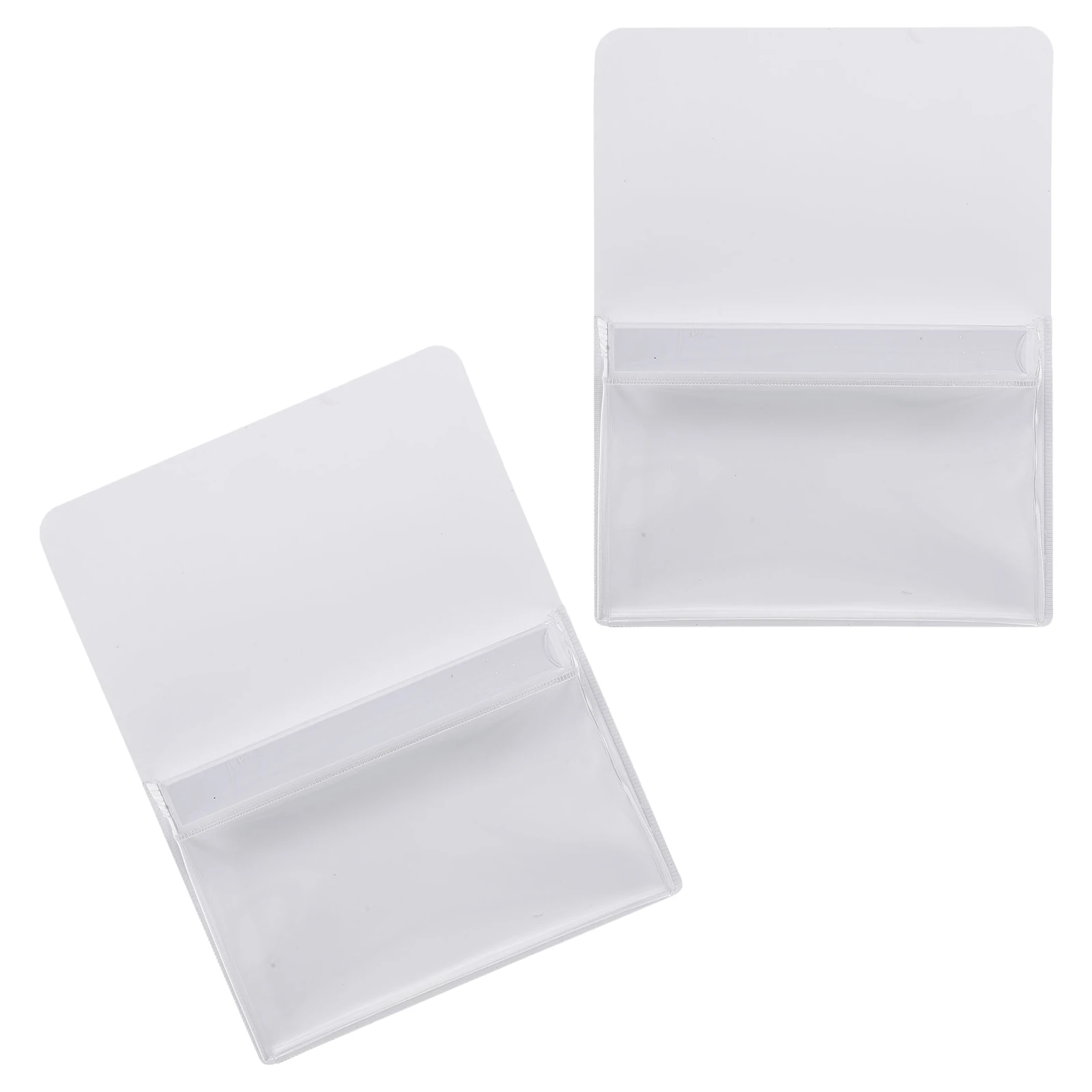 2 Buah Tempat Pena Magnetik Tas File PVC Transparan Portabel Ringan untuk Organizer Papan Tulis Kantor Multifungsi