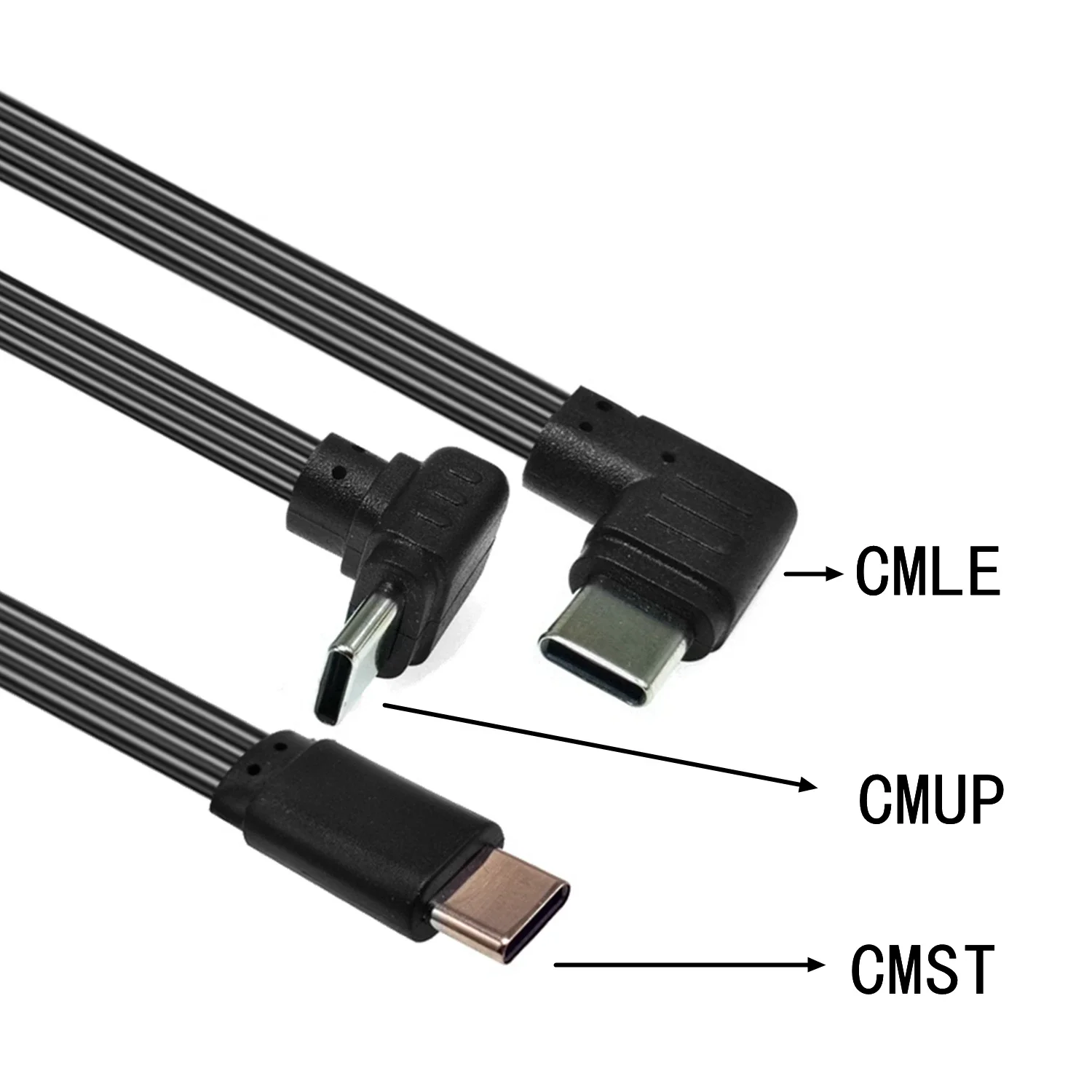 Type-c Flat USB 2.0 90 right angle, fast charging synchronous data cable, 10CM 20CM 30CM 50CM 100CM